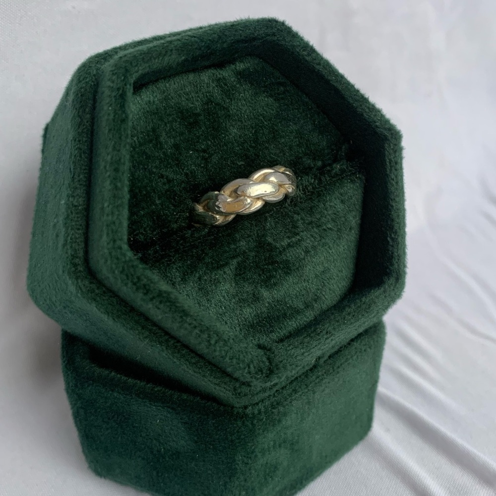 90s Vintage Braided Sterling Silver Ring